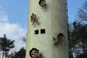 Blüten an einem Turm