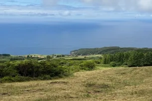 Landschaft und Meer